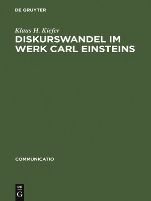 cover image of Diskurswandel im Werk Carl Einsteins